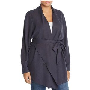 NWT - 1X Bagatelle Women’s Plus Belted Draped Collar Open Front Wrap Jacket